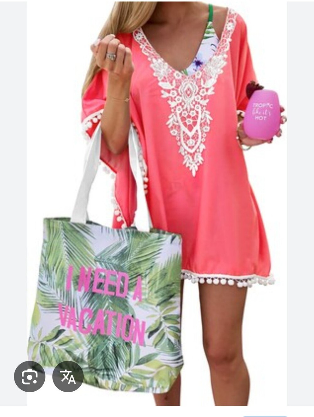 Adreamly CORSL POMPOM Kaftan Coverup Suze L/XL